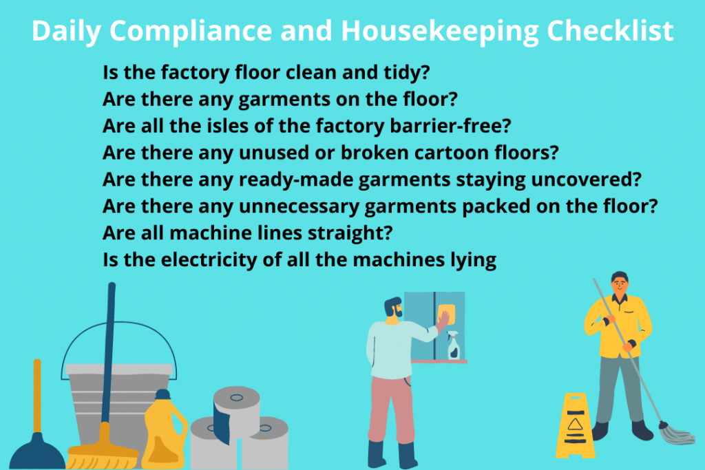 Daily Compliance and Housekeeping Checklist of Garments Industry