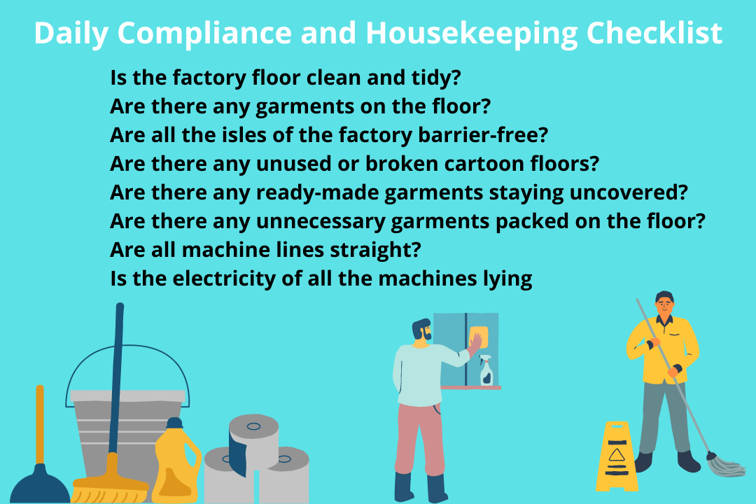 Daily Compliance and Housekeeping checklist of Garments Industry