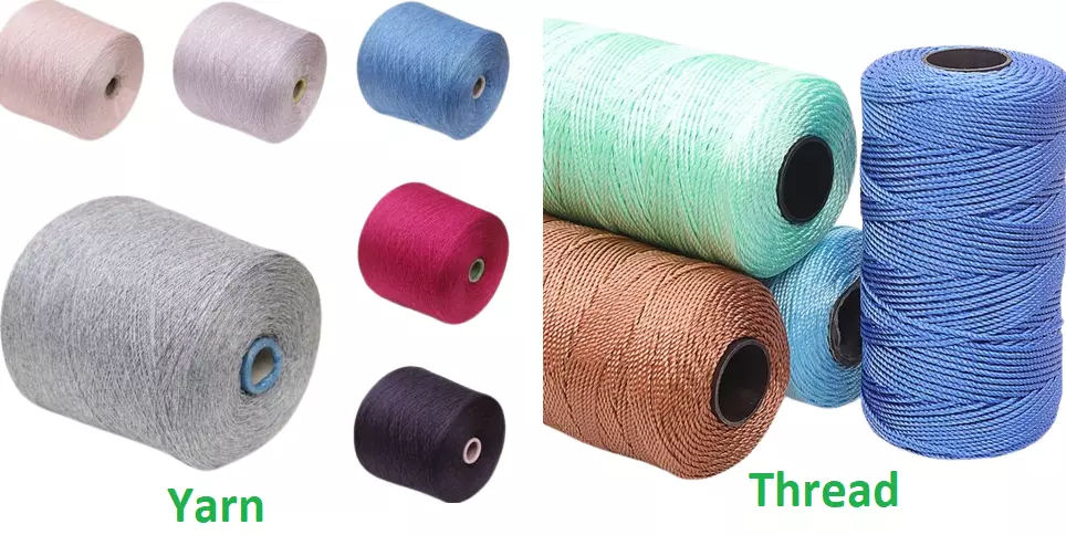 Difference between Yarn and Thread