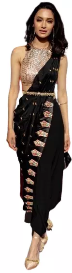 Dhoti style drape a saree