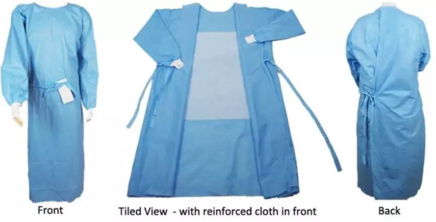 Blue Disposable Isolation Gown | Live Action Safety