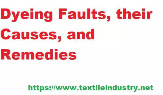 Dyeing Faults, their Causes, and Remedies