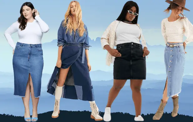 How to Style a Denim Skirt for Plus Size
