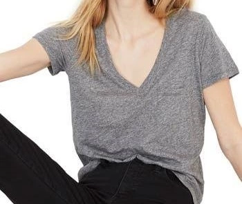 Madewell Whisper Cotton V-Neck Pocket Tee- Best Trendy Summer T-shirts for Women