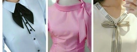 Bow Collar Neck Designs on Dresses