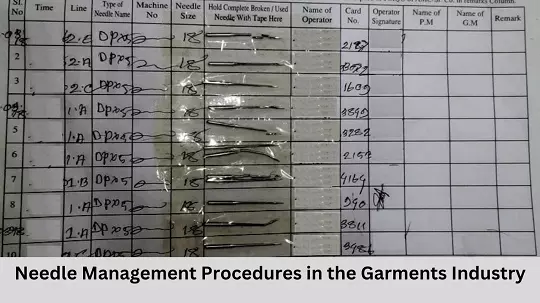 Needle Management Procedures in the Garments Industry
