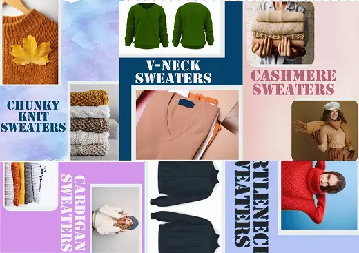 5 Different Types of Sweaters with Picture