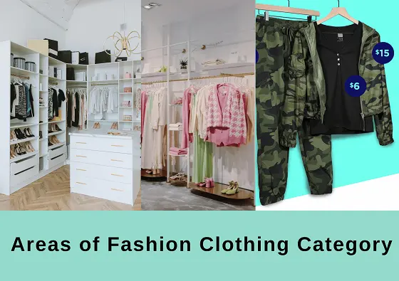 Different Areas of Fashion Clothing Category For Men and Women