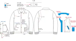 Operation bulletin, SMV, and Layout of Jacket Sewing Process