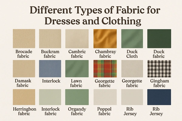 Different Types of Fabric for Clothes with Pictures