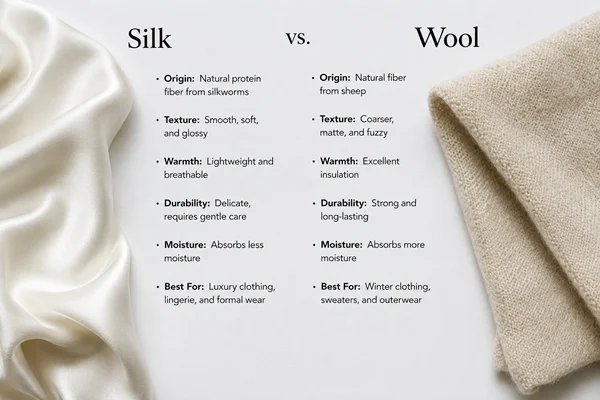 Silk vs Wool – 14 Key Differences Between Silk and Wool