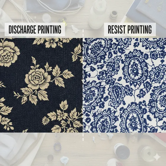 Difference Between Discharge and Resist Style of Printing