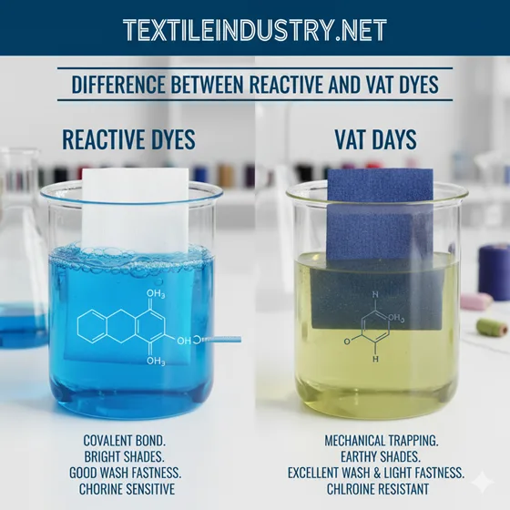 Difference Between Reactive and Vat Dyes