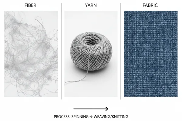 Differences Between Fiber, Yarn and Fabric