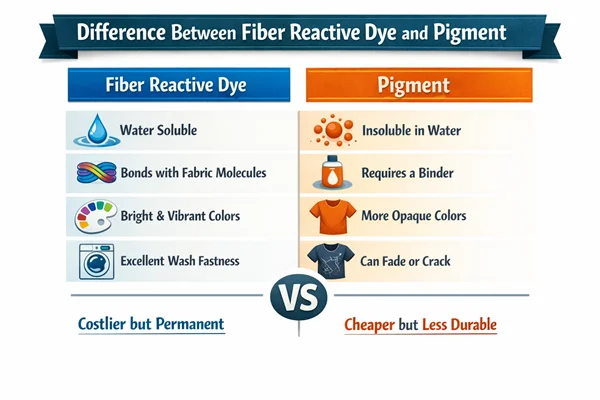 Difference Between Fiber Reactive Dye and Pigment