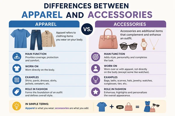 Differences Between Apparel and Accessories