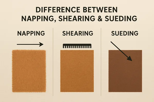 Difference Between Napping, Shearing & Sueding in Textile